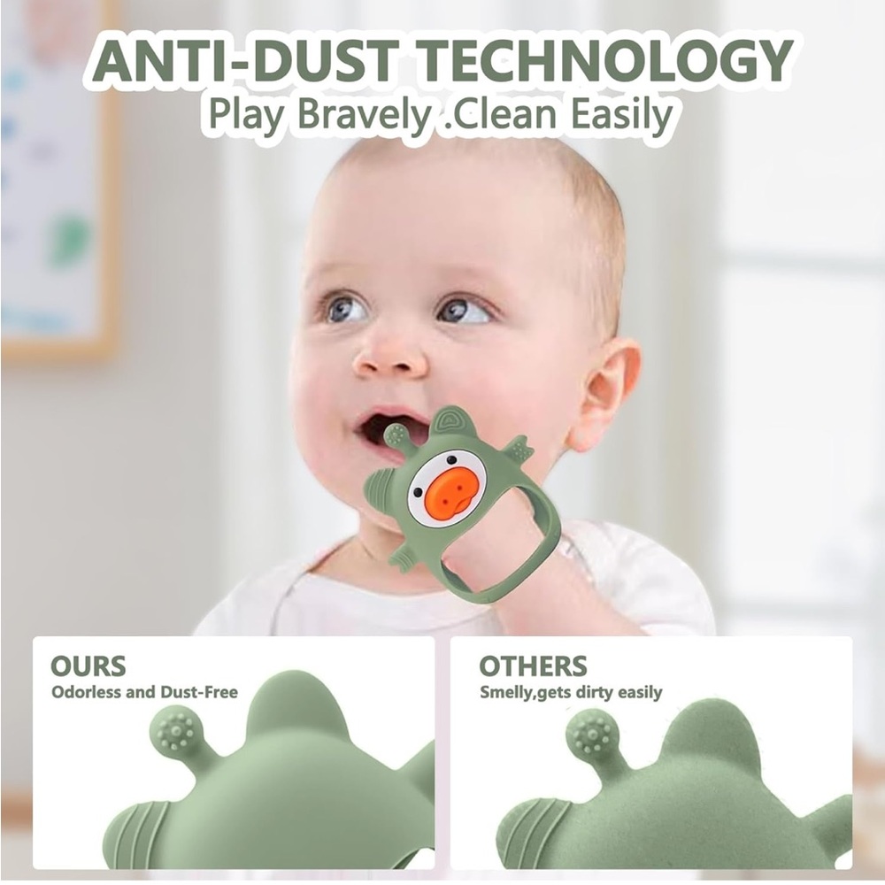 5for$10 Piggy Teething Toys Babies 0-6 Months Silicone Teether Toys Pacifier - Picture 6 of 8